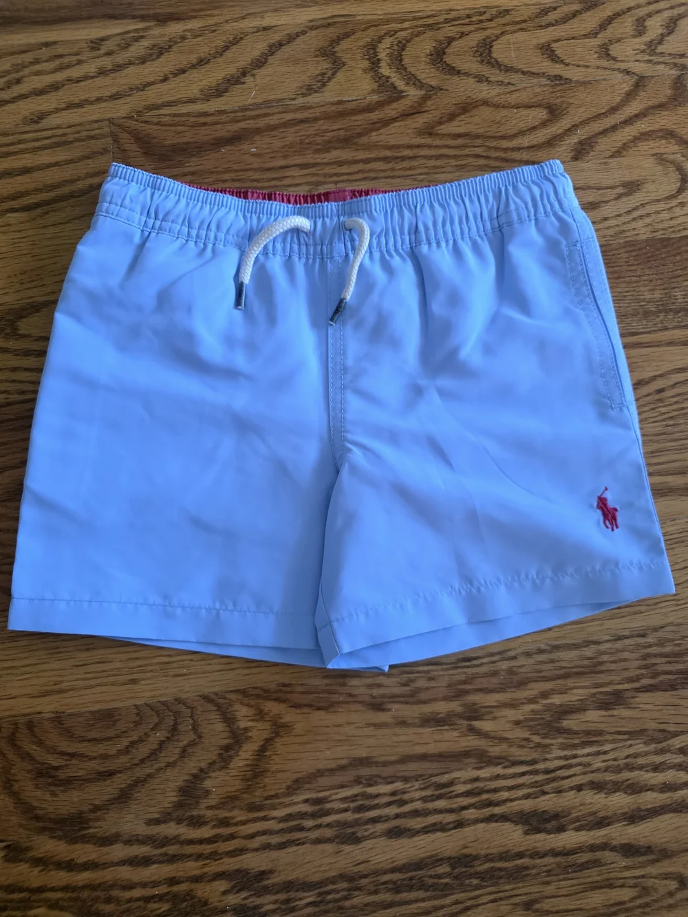 Polo by Ralph Lauren Light Blue Swim Shorts with Red Pony NWOT